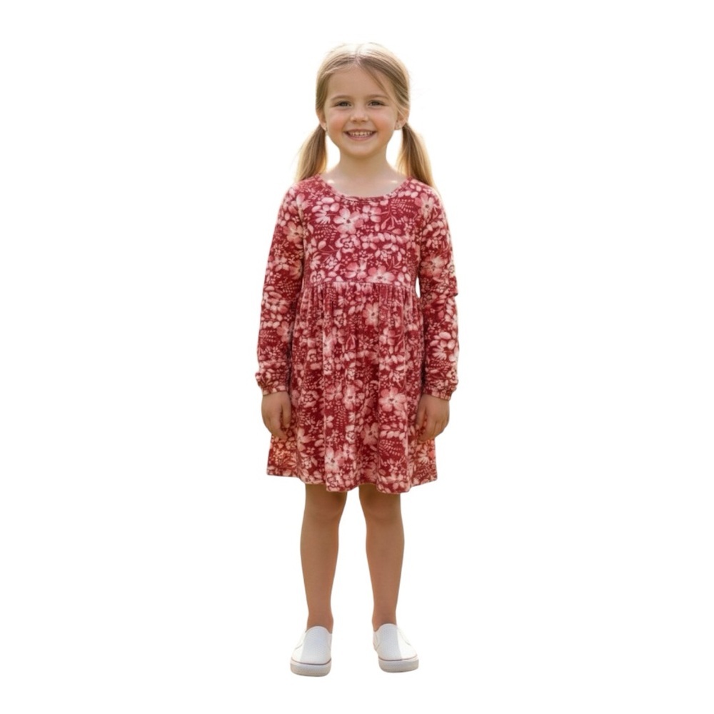 Picapino Girl’s Size 6 Floral Multi-Color Long Sleeve Dress